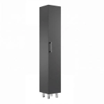 Szafka Łazienkowa Stojąca Słupek Grafit / Antracyt Valia