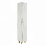 Szafka Łazienkowa Stojąca Słupek Biały Marmur Valia