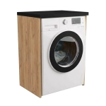 Szafka Łazienkowa Nad Pralkę Stojąca Złoty Craft + Czarny Blat Lucy