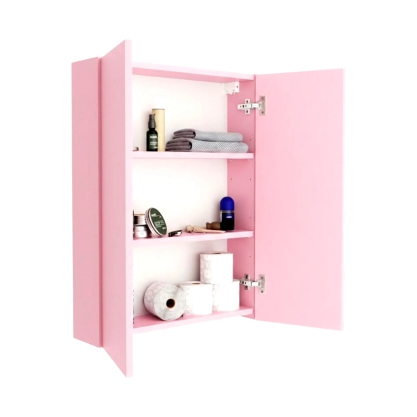 Szafka Łazienkowa Nad Geberit Wisząca Różowa Auris 02