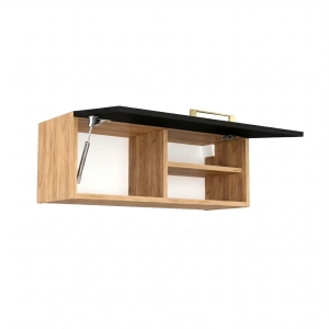 Szafka Łazienkowa Wisząca Pozioma Złoty Craft Czarny Front Sky 02