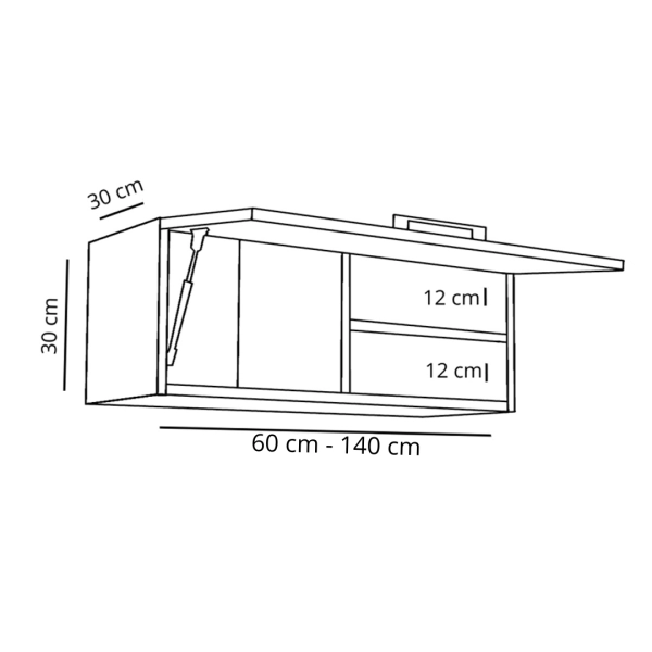 Szafka Łazienkowa Wisząca Pozioma Wenge Sky 04
