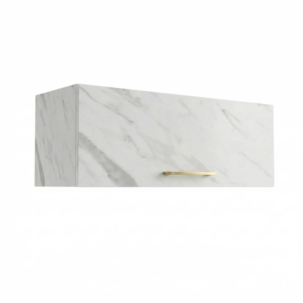 Szafka Łazienkowa Wisząca Pozioma Biały Marmur Sky 01