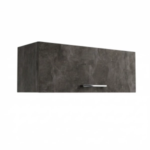 Szafka Łazienkowa Wisząca Pozioma Beton Czarny Sky 01