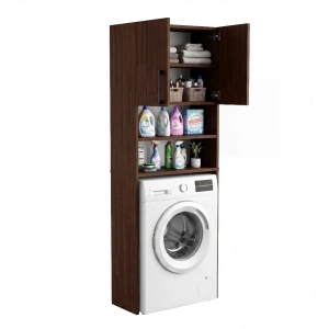 Szafka Regał Łazienkowa Na Pralkę Stojąca Wenge Bella 01