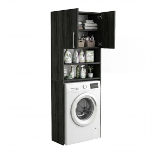 Szafka Regał Łazienkowa Na Pralkę Stojąca Czarny Onyx Bella 01