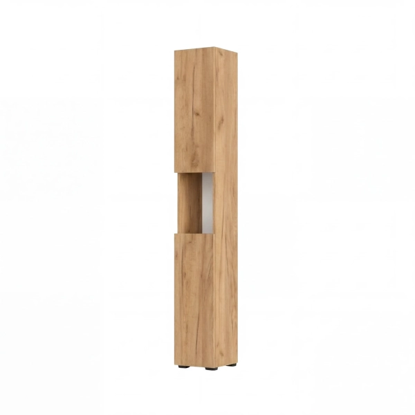 Szafka Do Przedpokoju Na buty Słupek Wąski Z Półkami Złoty Craft Sora 02