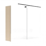 Szafka Łazienkowa Wisząca Z Lustrem Oświetlenie LED Cappuccino Elza