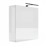 Szafka Łazienkowa Wisząca Z Lustrem Oświetlenie LED Biały Połysk Elza