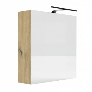 Szafka Łazienkowa Wisząca Z Lustrem Oświetlenie LED Artisan Elza 01