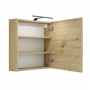 Szafka Łazienkowa Wisząca Z Lustrem Oświetlenie LED Artisan Elza 02