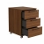 Kontenerek Pod biurko Na Kółkach Zamykany z 3 Szufladami Orzech Max 02