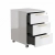 Kontenerek Pod biurko Na Kółkach Zamykany z 3 Szufladami Biały Połysk Max 02