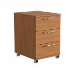 Kontenerek Pod biurko Na Kółkach Zamykany z 3 Szufladami Olcha Max