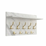 Wieszak Na Ubrania Do Przedpokoju Biały Marmur Oskar