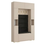 Garderoba Szafka Do Przedpokoju Na Buty z Siedziskiem Słupek Panele Tapicerowane Wieszak Kaszmir Zestaw Nadstawka Podwójny