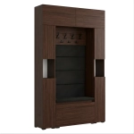 Garderoba Szafka Do Przedpokoju Na Buty z Siedziskiem Słupek Panele Tapicerowane Wieszak Wenge Zestaw Nadstawka Podwójny