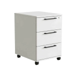 Kontenerek Pod biurko Na Kółkach Zamykany z 3 Szufladami Popiel Max