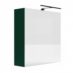 Szafka Łazienkowa Wisząca Z Lustrem Oświetlenie LED Zielony Elza