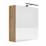 Szafka Łazienkowa Wisząca Z Lustrem Oświetlenie LED Wotan Elza