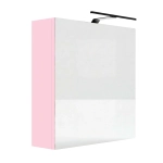 Szafka Łazienkowa Wisząca Z Lustrem Oświetlenie LED Różowy Elza