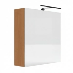 Szafka Łazienkowa Wisząca Z Lustrem Oświetlenie LED Olcha Elza