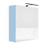 Szafka Łazienkowa Wisząca Z Lustrem Oświetlenie LED Niebieski Elza