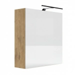 Szafka Łazienkowa Wisząca Z Lustrem Oświetlenie LED Lancelot Elza