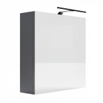 Szafka Łazienkowa Wisząca Z Lustrem Oświetlenie LED Antracyt Elza