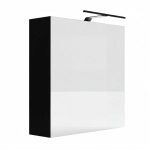 Szafka Łazienkowa Wisząca Z Lustrem Oświetlenie LED Czarna Elza