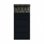 Wieszak Na Ubrania Do Przedpokoju Z Panelami Tapicerowanymi Beton Czarny Oskar