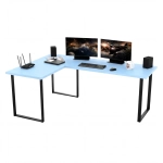 Biurko Gamingowe Dla Gracza Narożne Duże Blenda Niebieskie VINI