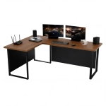 Biurko Gamingowe Dla Gracza Narożne Duże Blenda Orzech VINI