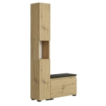 Szafka Do Przedpokoju Na Buty Pojemna z Siedziskiem Słupek Z Półkami Artisan Nova Sora