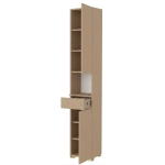 Szafka Do Przedpokoju Na buty Słupek Wąski Z Półkami Szuflada Cappuccino Sora 2