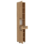 Szafka Łazienkowa Stojąca Słupek z Szufladą Złoty Craft Lora 2