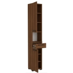 Szafka Łazienkowa Stojąca Słupek z Szufladą Orzech Lora 2