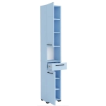 Szafka Łazienkowa Stojąca Słupek z Szufladą Niebieski Lora 2