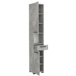 Szafka Łazienkowa Stojąca Słupek z Szufladą Beton Jasny Lora 2