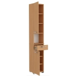 Szafka Łazienkowa Stojąca Słupek z Szufladą Buk Lora 2