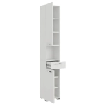 Szafka Łazienkowa Stojąca Słupek z Szufladą Biały Lora 2