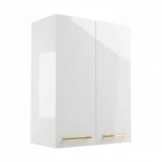 Szafka Łazienkowa Wisząca Pionowa Biały Połysk Lisa