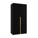 Szafa na wymiar do przedpokoju szafa do sypialni na ubrania z półkami Czarna Kama Podwójna