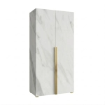 Szafa na wymiar do przedpokoju szafa do sypialni na ubrania z półkami Biały Marmur Kama Podwójna