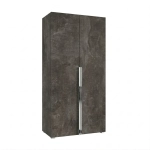 Szafa na wymiar do przedpokoju szafa do sypialni na ubrania z półkami Beton Czarny Kama Podwójna
