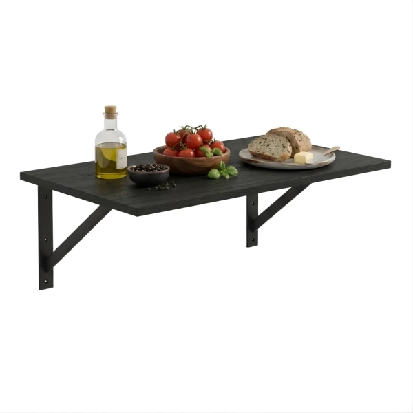 Lewitujący stół kuchenny stolik loft Czarny Onyx Livo 01