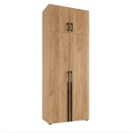 Szafa na wymiar do przedpokoju szafa do sypialni na ubrania z półkami z nadstawką Złoty Craft Kama Podwójna