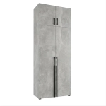 Szafa na wymiar do przedpokoju szafa do sypialni na ubrania z półkami z nadstawką Beton Jasny Kama Podwójna