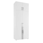 Szafa na wymiar do przedpokoju szafa do sypialni na ubrania z półkami z nadstawką Biała Kama Podwójna