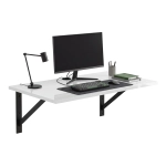 Nowoczesne biurko lewitujące pod wymiar do pracy Biały Połysk Levio